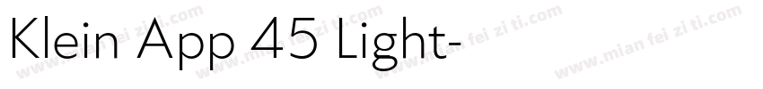 Klein App 45 Light字体转换
